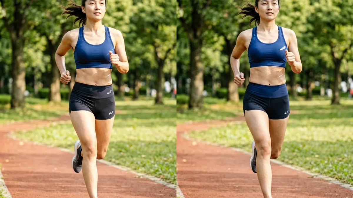 视频封面：运动场景下大胸女友的装备选择测评，户外跑步实拍对比